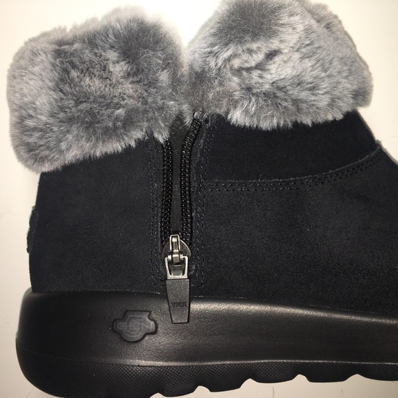 Skechers Zip-Up Fur-Lined Winter Ankle Boots - Picture 9 of 11